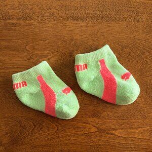 Puma light green baby socks *Free in bundle*